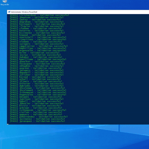 AD Bulk Creation Script Running