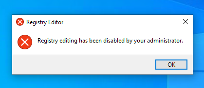 Registry Editor Blocked