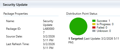 Distribution Point Status