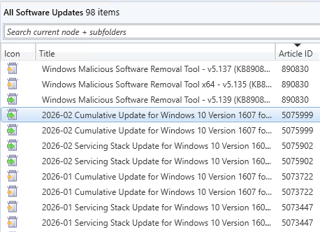 SUP software updates